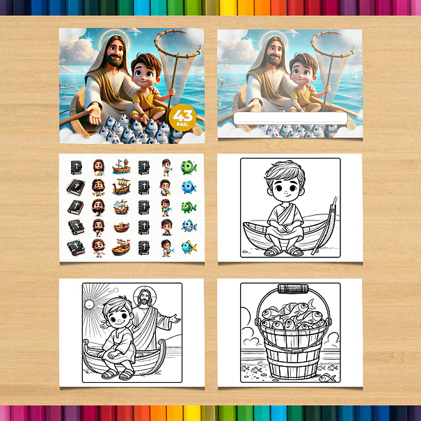 Pedro, discípulo de Jesús: libro para colorear para imprimir 3
