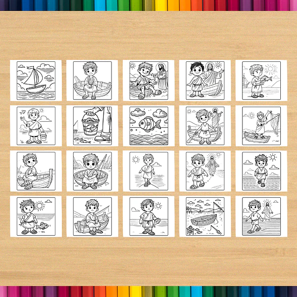 Pedro, discípulo de Jesús: libro para colorear para imprimir 4