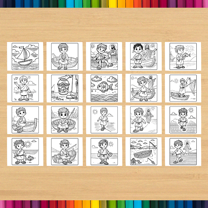 Livro de Colorir Pedro Discípulo de Jesus para imprimir 4