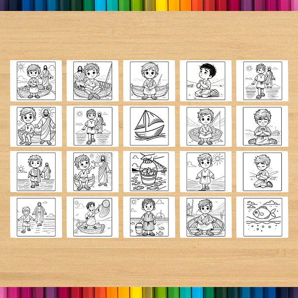 Pedro, discípulo de Jesús: libro para colorear para imprimir 5