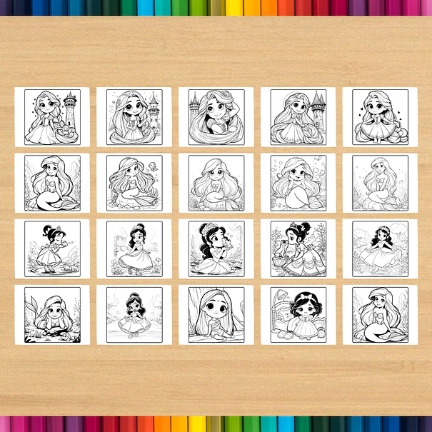 Livro de Colorir Princesas Disney para imprimir 4