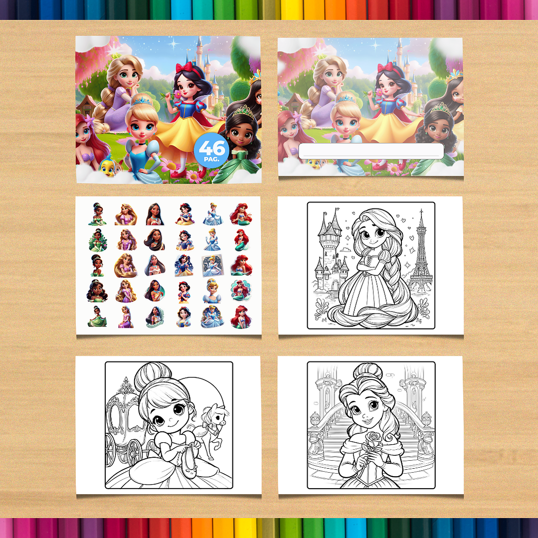 Livro de Colorir Princesas Disney para imprimir 3