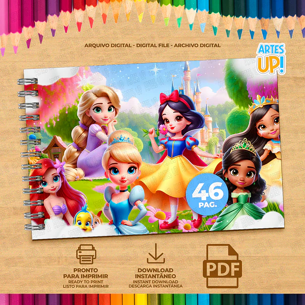 Livro de Colorir Princesas Disney para imprimir 2