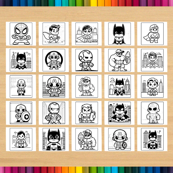 Libro para colorear de superhéroes de los Vengadores para imprimir 4