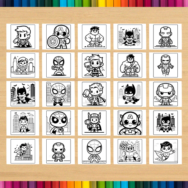 Libro para colorear de superhéroes de los Vengadores para imprimir 5