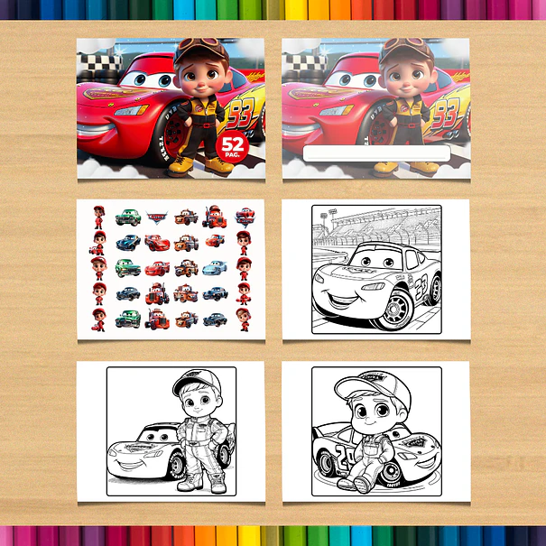 Libro para colorear de Cars de Rayo McQueen para imprimir 3