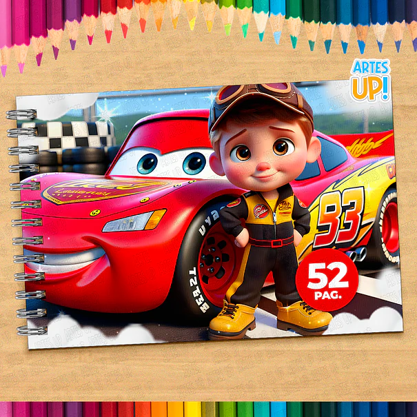 Libro para colorear de Cars de Rayo McQueen para imprimir 1