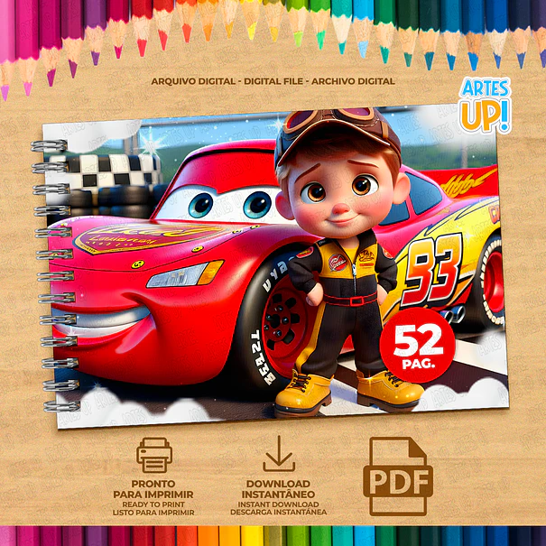 Libro para colorear de Cars de Rayo McQueen para imprimir 2