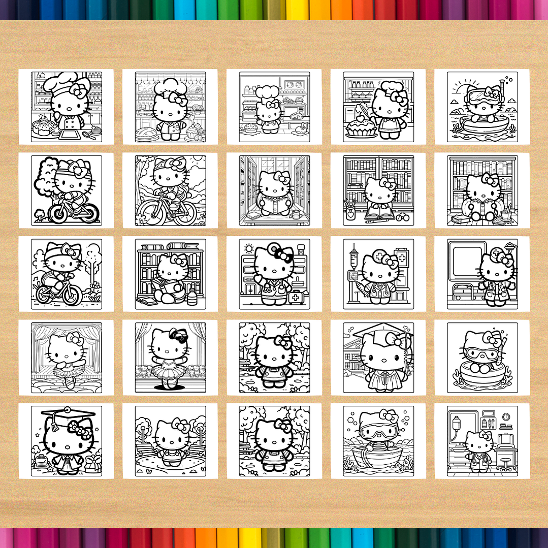 Livro de Colorir Hello Kitty para imprimir 4