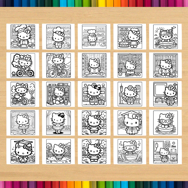 Livro de Colorir Hello Kitty para imprimir 4
