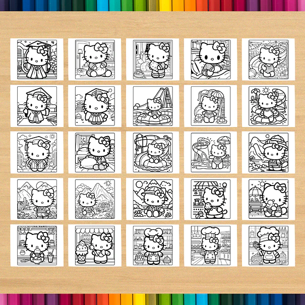 Livro de Colorir Hello Kitty para imprimir 5
