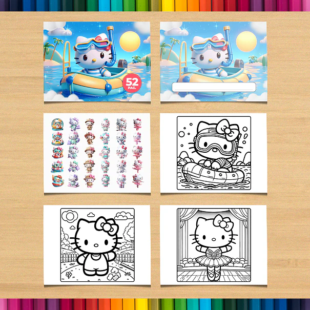 Livro de Colorir Hello Kitty para imprimir 3
