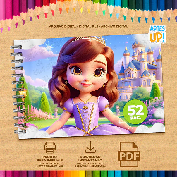 Livro de Colorir Princesa Sofia para imprimir 2