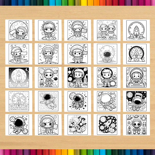 Astronaut Boy Coloring Book to Print 5