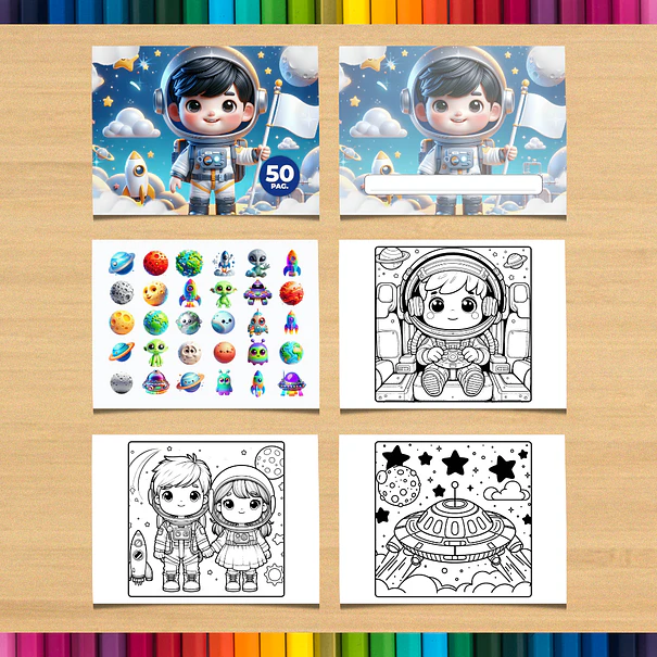 Astronaut Boy Coloring Book to Print 3