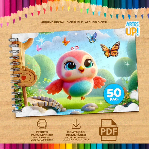 Jardín encantado: libro para colorear e imprimir 2