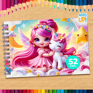 Libro para colorear de unicornios y hadas para imprimir
