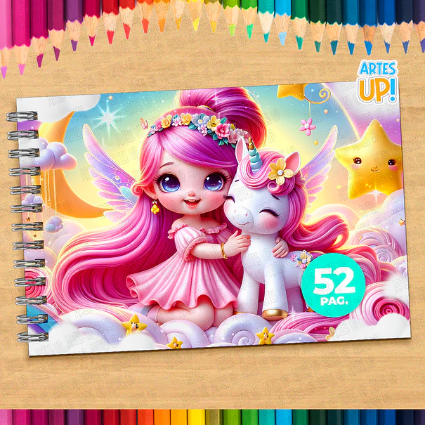 Unicorns and Fairies Coloring Book to Print 1