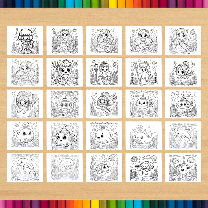 Livro de Colorir Fundo do Mar para imprimir 4