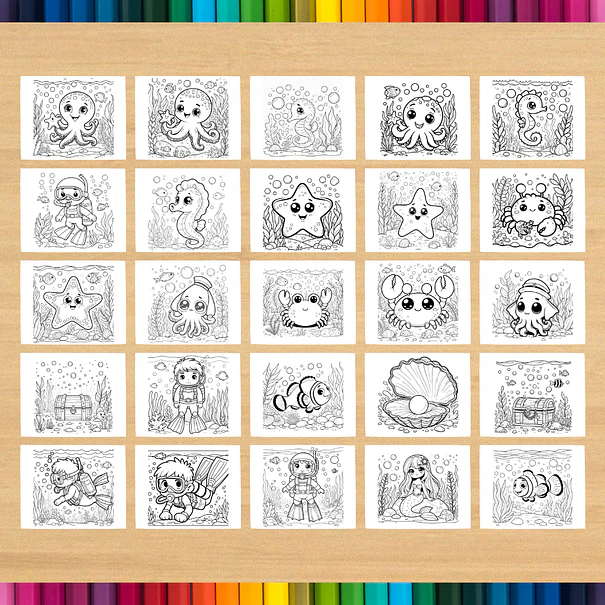 Printable Seabed Coloring Book 5