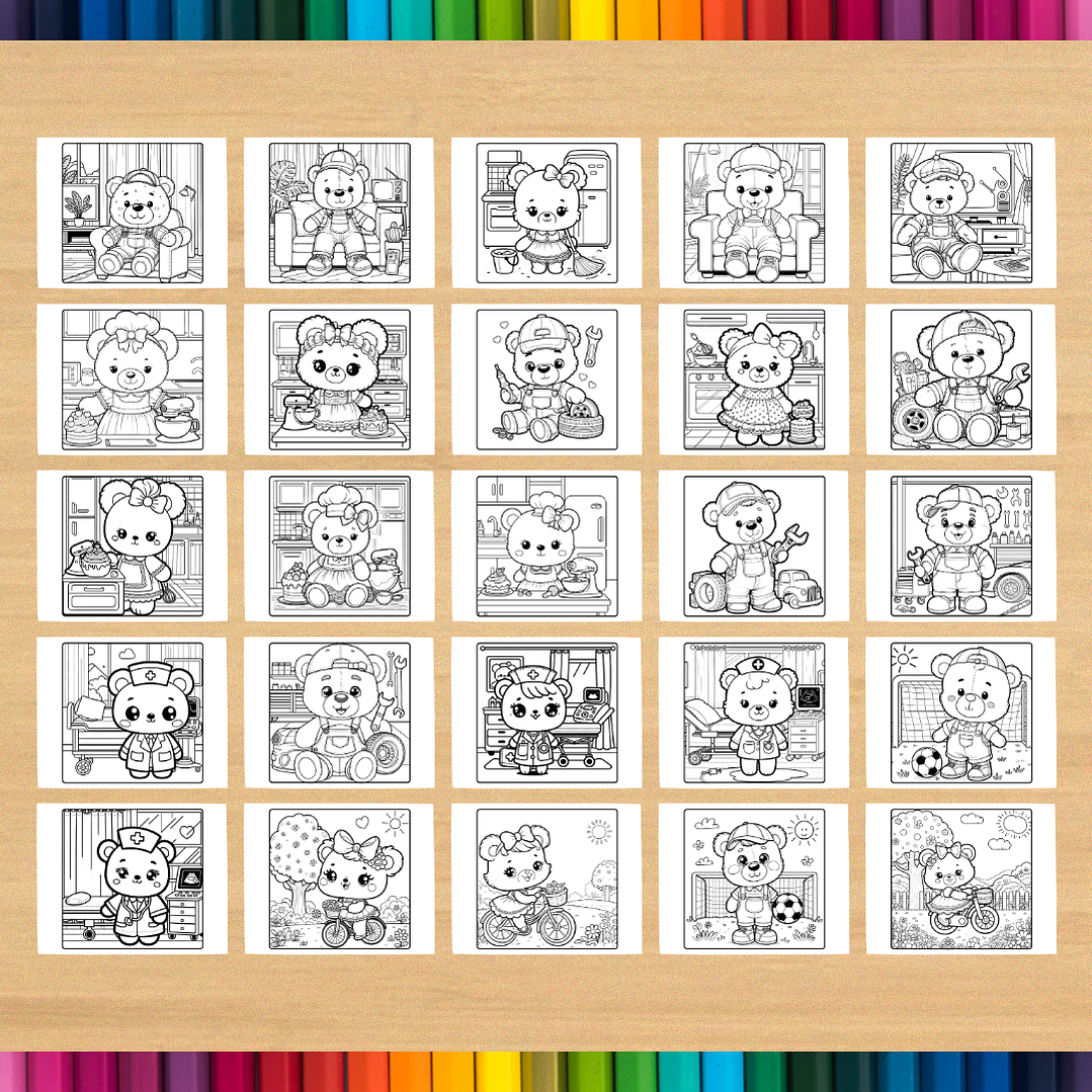 Livro de Colorir Ursinho Fofo para imprimir 4