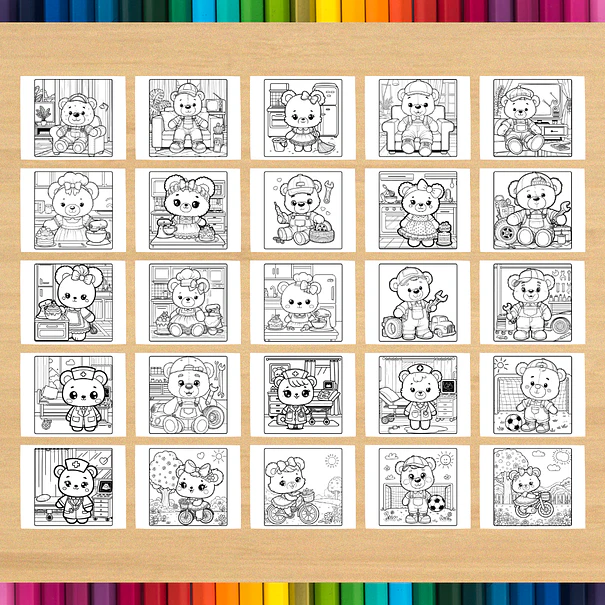 Livro de Colorir Ursinho Fofo para imprimir 4