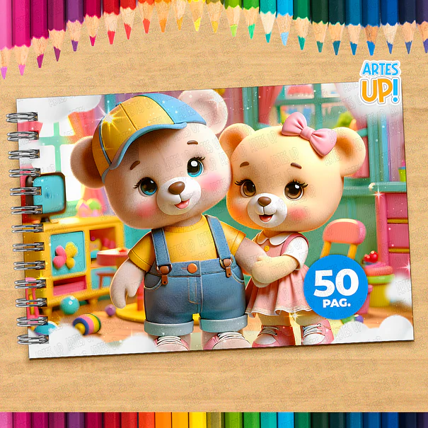 Livro de Colorir Ursinho Fofo para imprimir 1