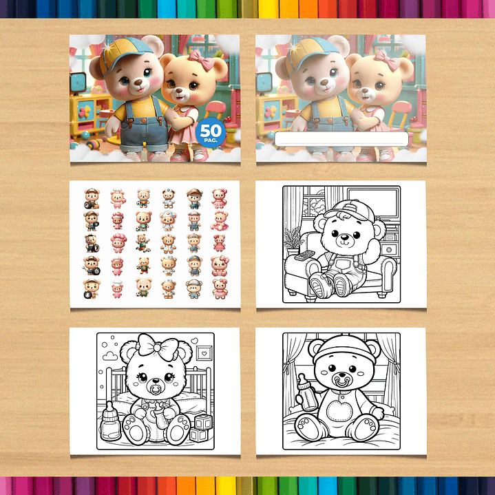 Livro de Colorir Ursinho Fofo para imprimir 3