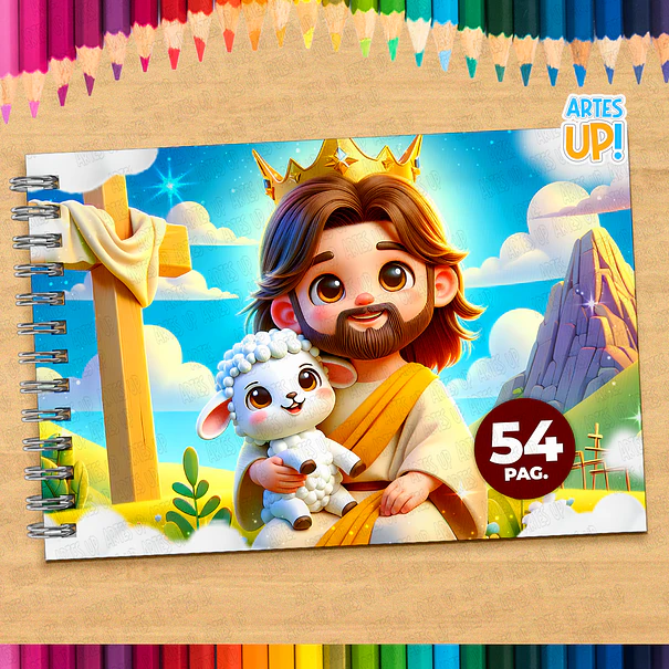 Livro de Colorir Páscoa Cristã Ressureição de Cristo para imprimir 1