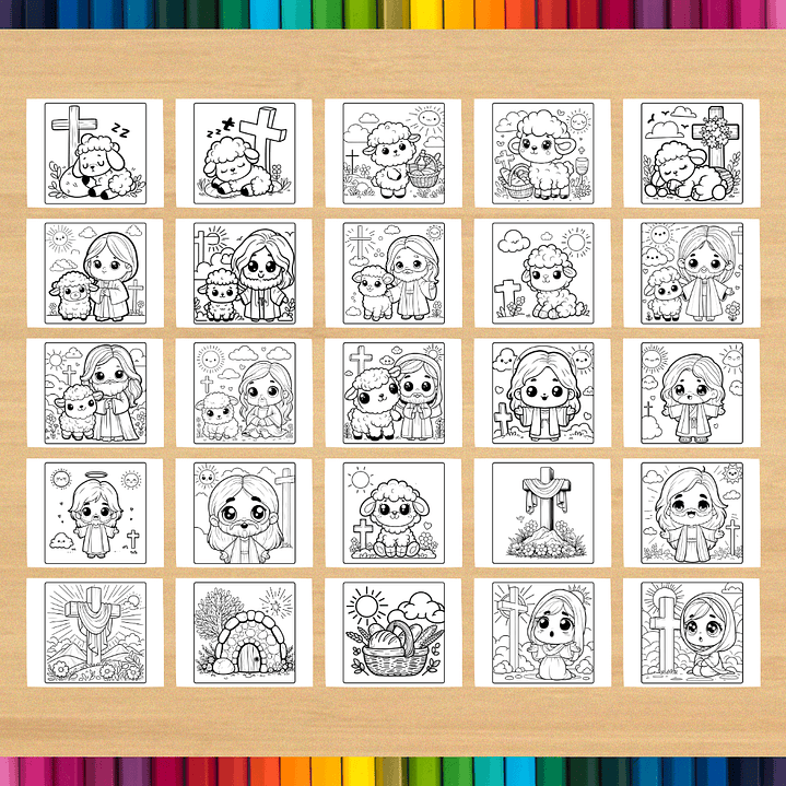 Livro de Colorir Páscoa Cristã Ressureição de Cristo para impressão 5