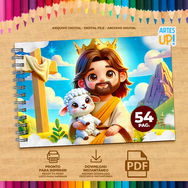 Livro de Colorir Páscoa Cristã Ressureição de Cristo para imprimir 2