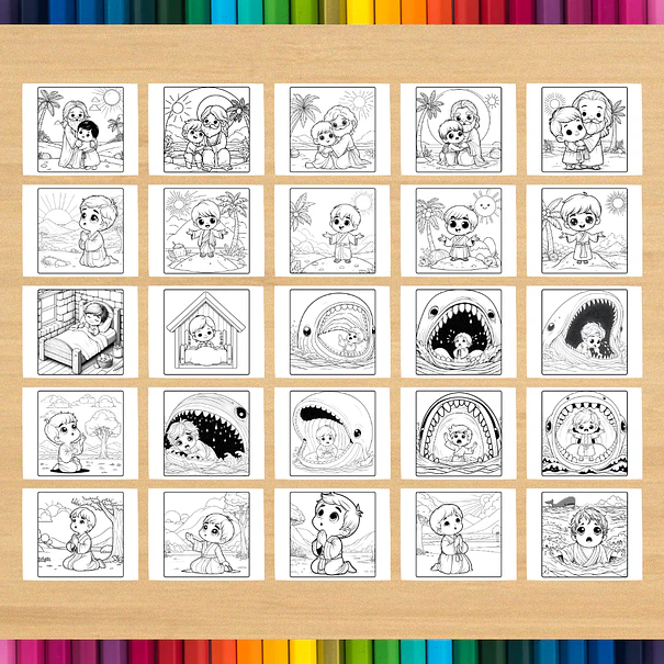Jonah and the Whale Coloring Book to Print 5