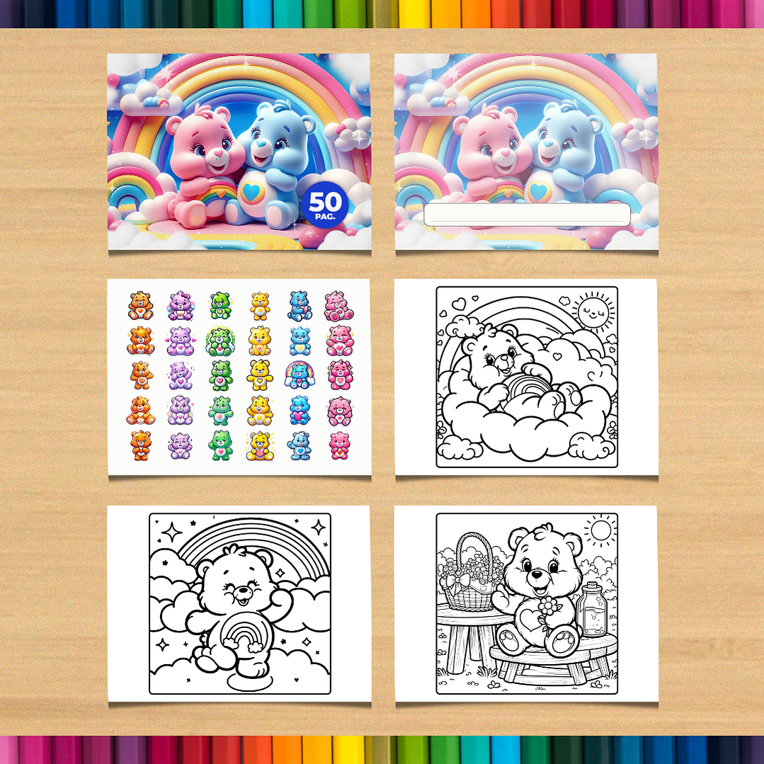 Livro de Colorir Ursinhos Carinhosos para imprimir 3