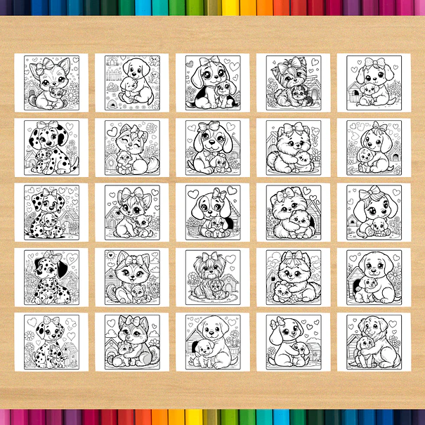 Livro de Colorir Mamãe Cachorra para imprimir 4
