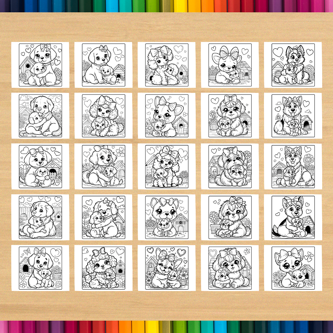 Livro de Colorir Mamãe Cachorra para imprimir 5