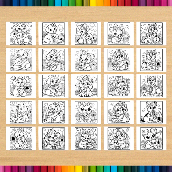 Livro de Colorir Mamãe Cachorra para imprimir 5