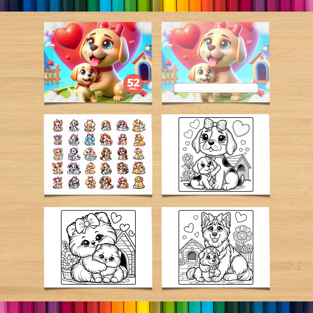 Livro de Colorir Mamãe Cachorra para imprimir 3