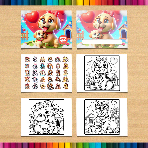 Livro de Colorir Mamãe Cachorra para imprimir 3