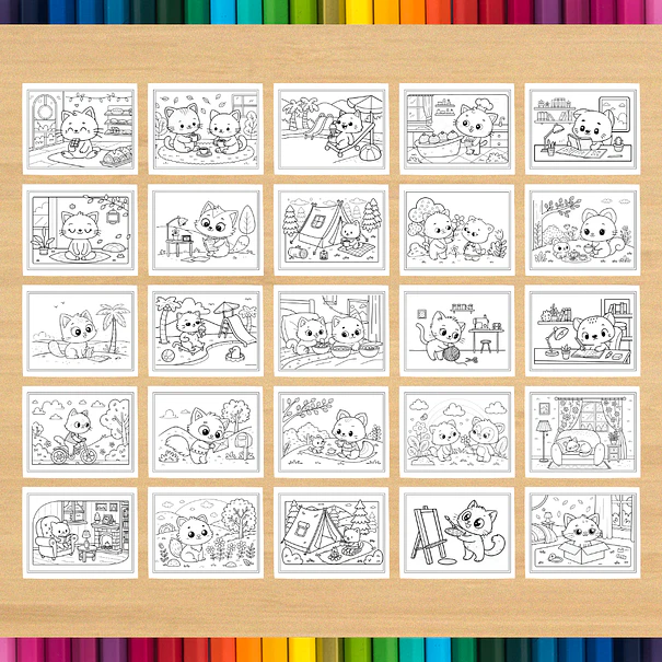 Livro de Colorir Gatinho para imprimir 4