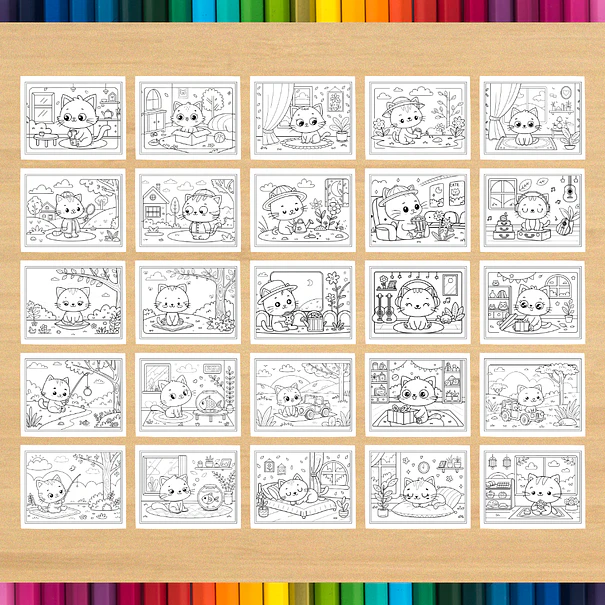 Livro de Colorir Gatinho para imprimir 5
