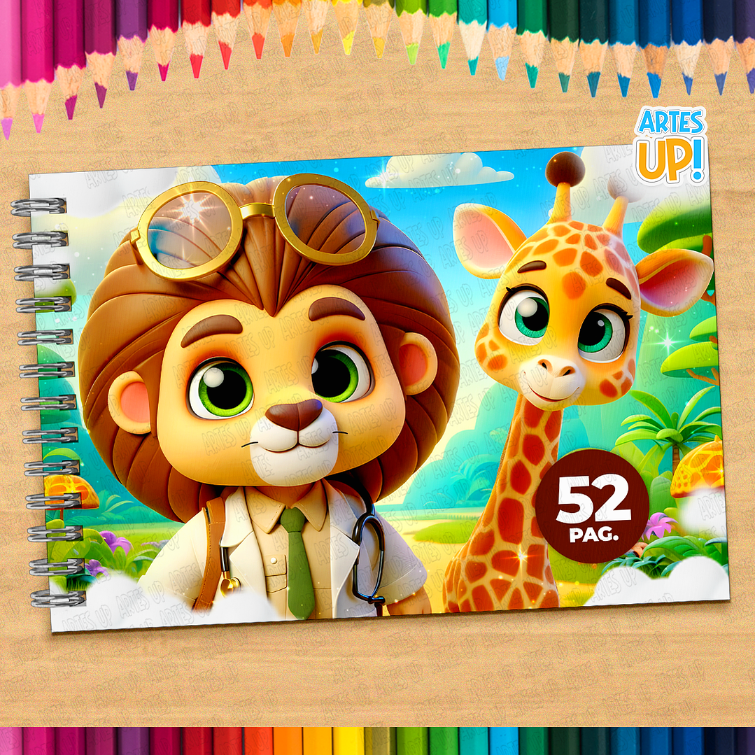 Livro de Colorir Safari para imprimir 1