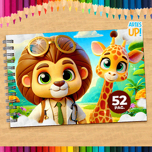 Libro para colorear de Safari para imprimir