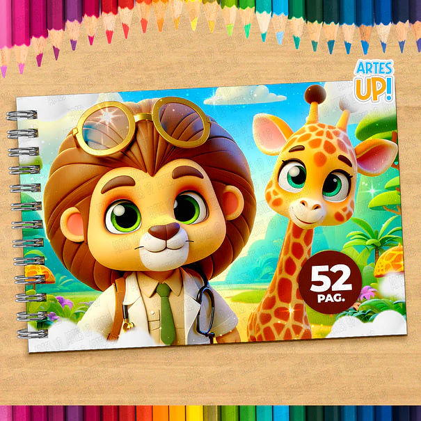 Livro de Colorir Safari para imprimir 1