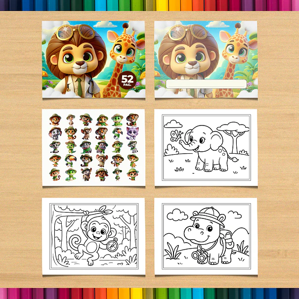 Livro de Colorir Safari para imprimir 3