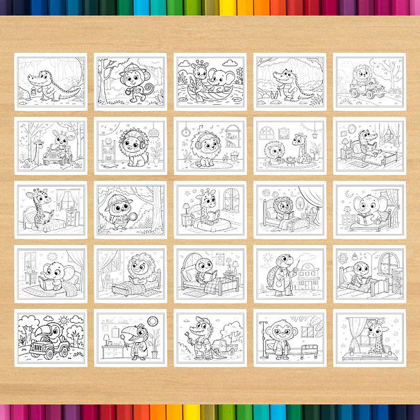 Livro de Colorir Safari para imprimir 5