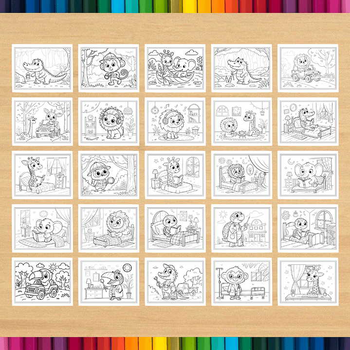 Livro de Colorir Safari para imprimir 5