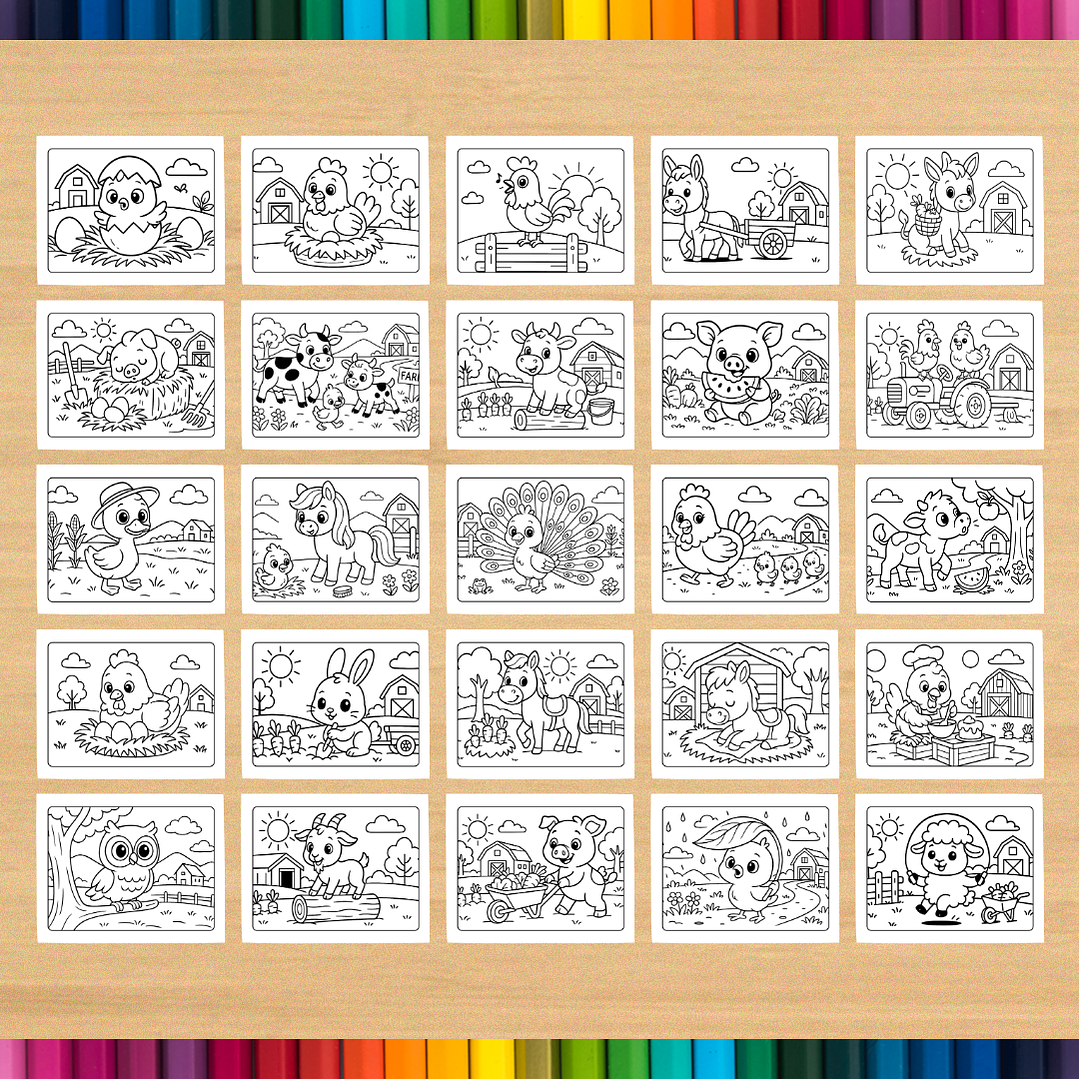 Livro de Colorir Fazenda para imprimir 4