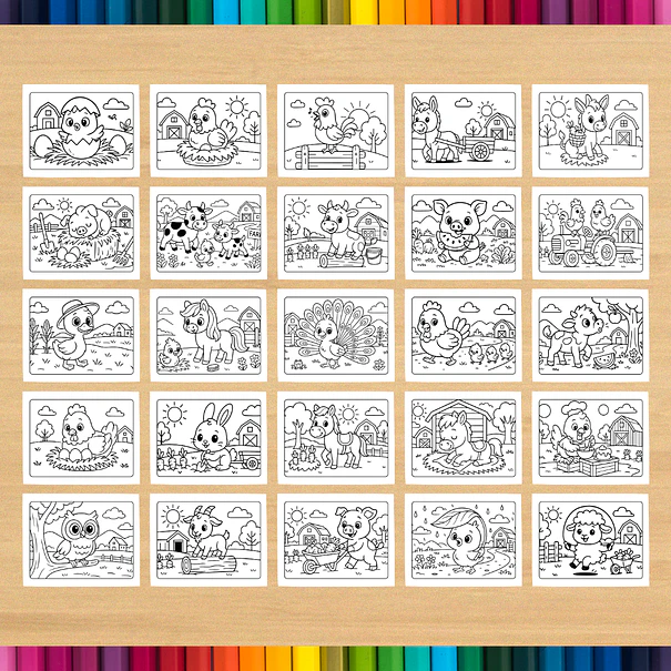 Livro de Colorir Fazenda para imprimir 4