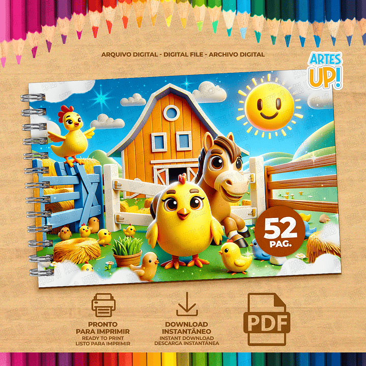 Livro de Colorir Fazenda para imprimir 2