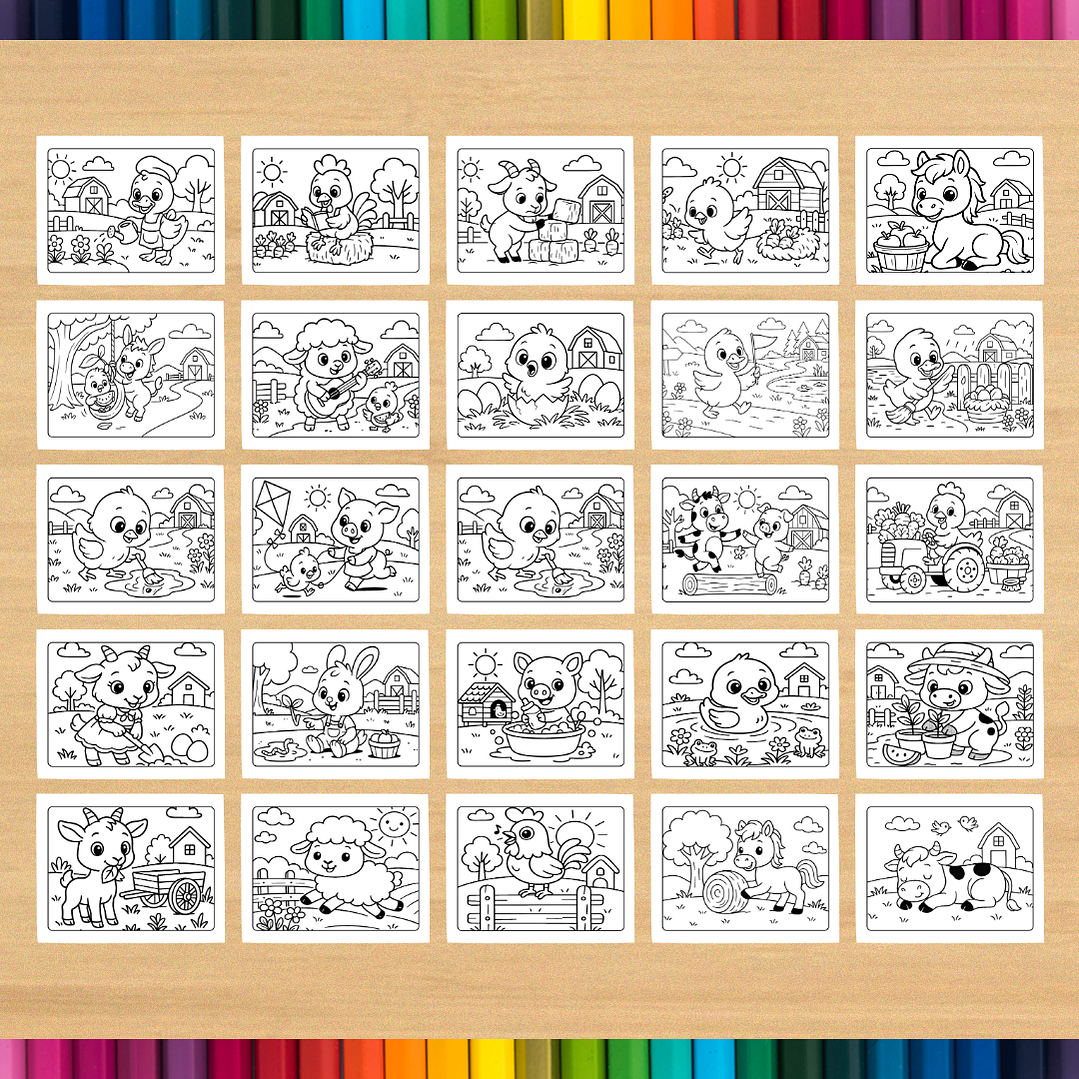 Livro de Colorir Fazenda para imprimir 5